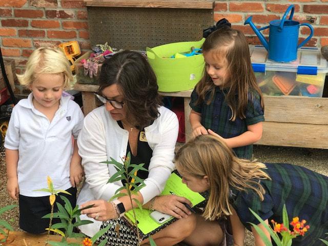 Bridget Henderson and students