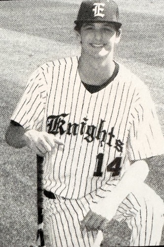 Pizzolato in baseball uniform