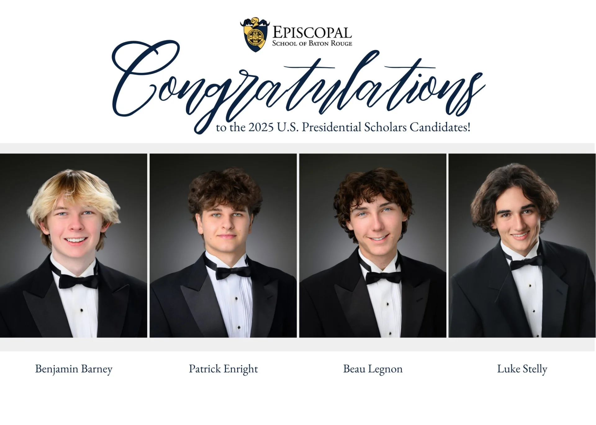 Four Members of the Class of 2025 Named U.S. Presidential Scholars Candidates