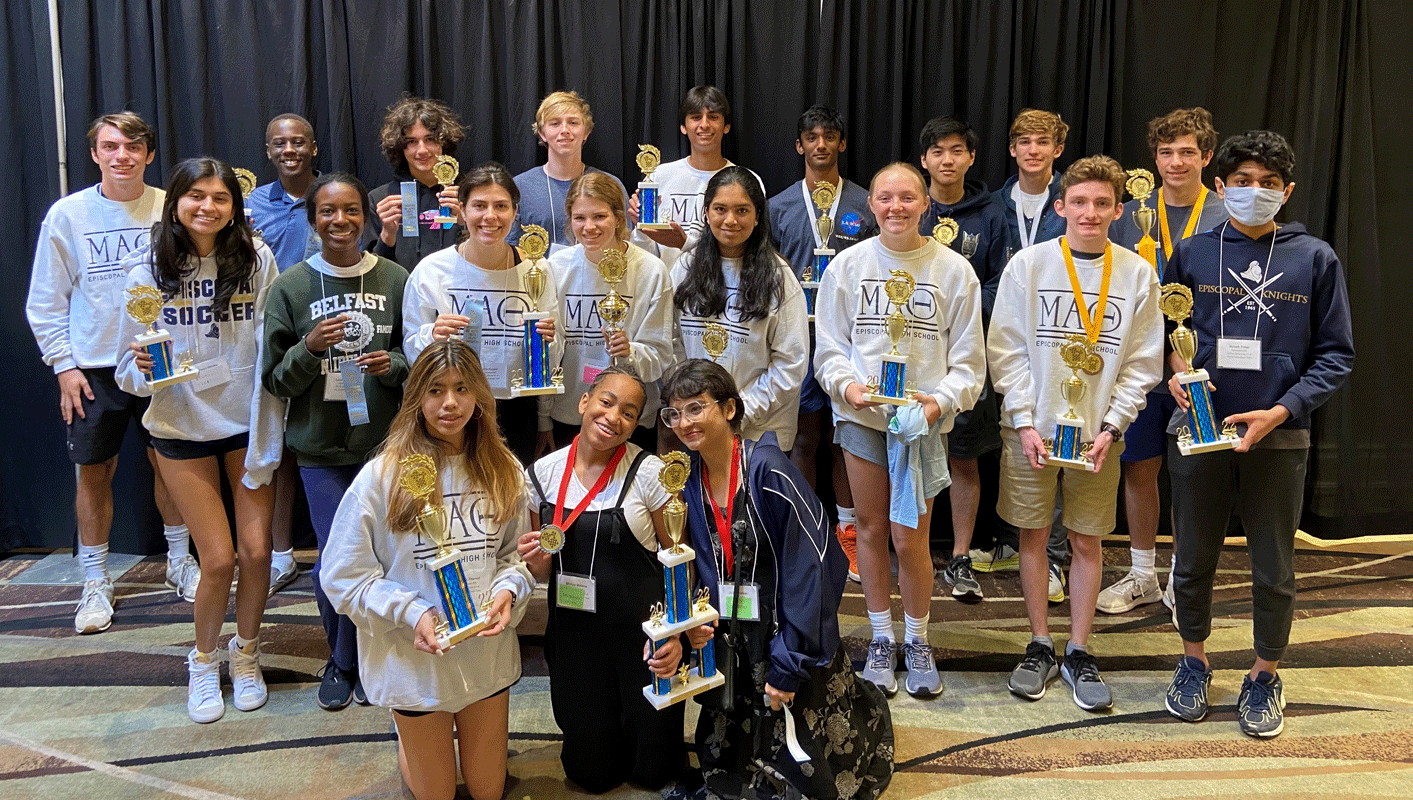 Mu Alpha Theta team with awards