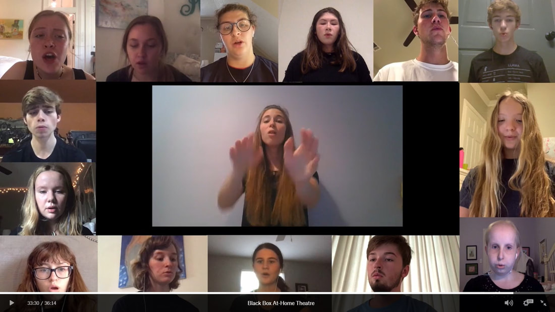 Choir performing online