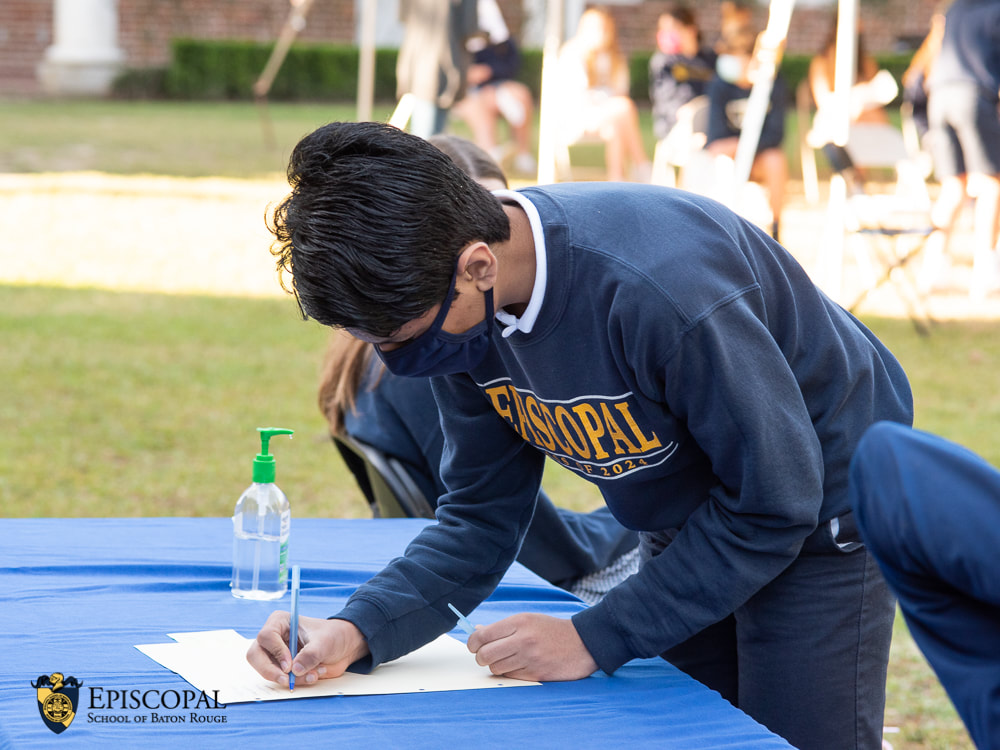 Students signs Honor Code