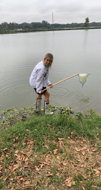 Students at LSU lakes